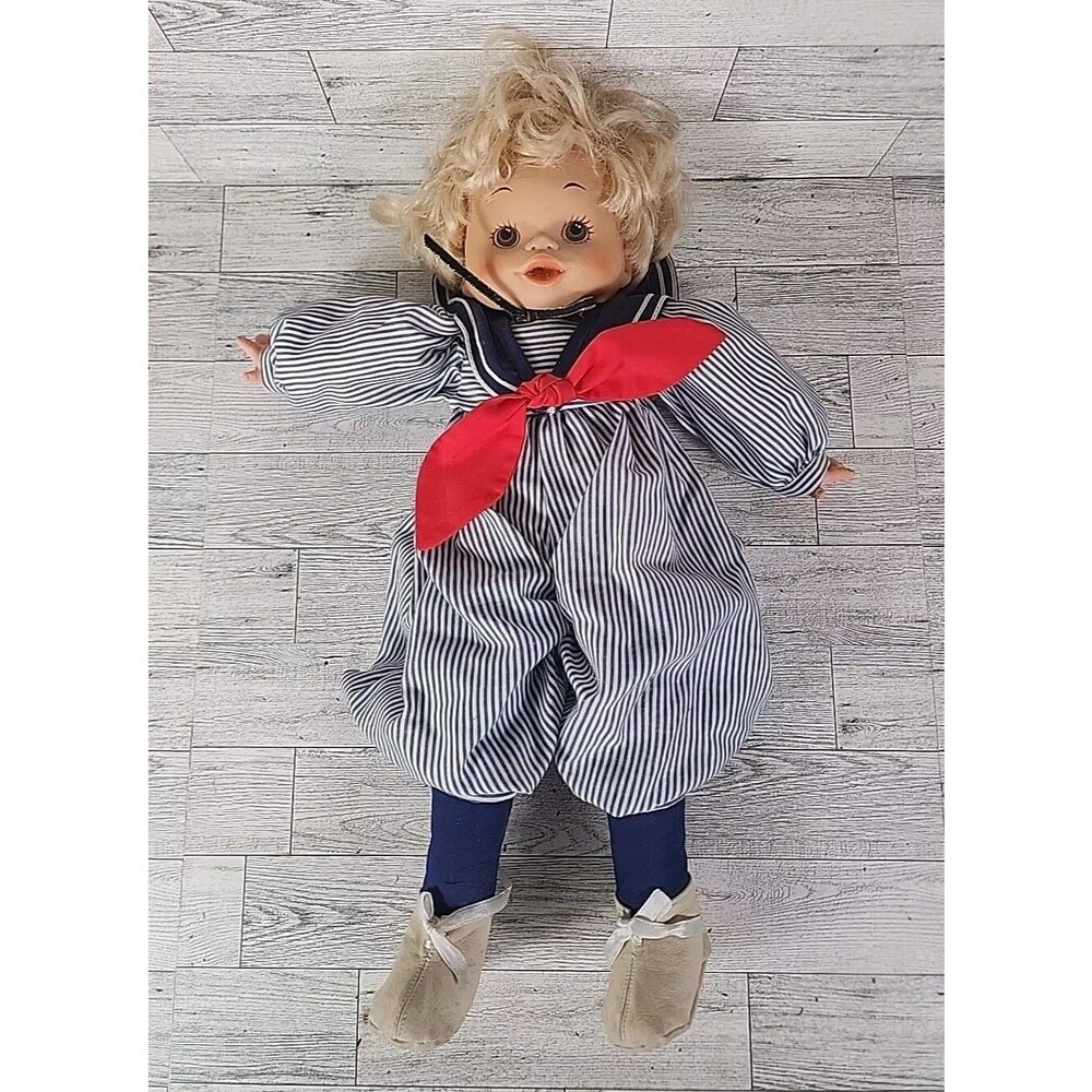 Rare Dolls By Pauline Bjonness Jacobsen 18" Sailor Doll Vintage 1984 Cute